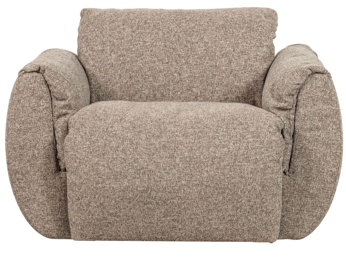 Sessel BAGGY drehbar Webstoff braun melange