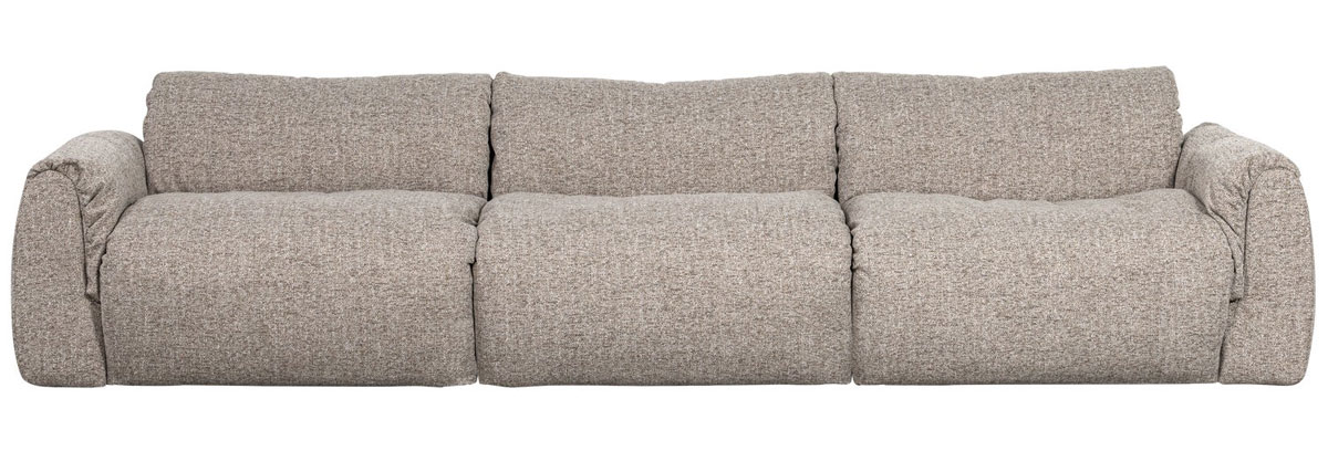 woood 3 Sitzer Sofa BAGGY Webstoff natur melange