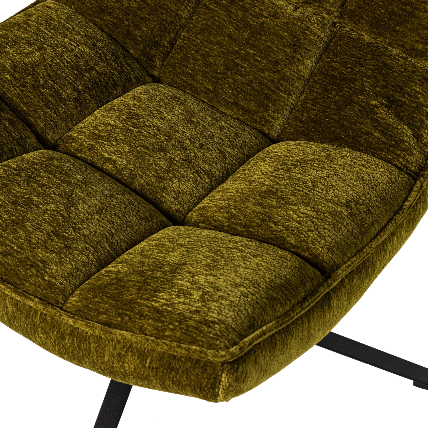 Drehsessel MAUDI drehbar Chenille grün Sessel