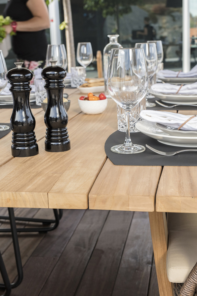 Exclusiver Teak Gartentisch 230 x 100 cm LAURION
