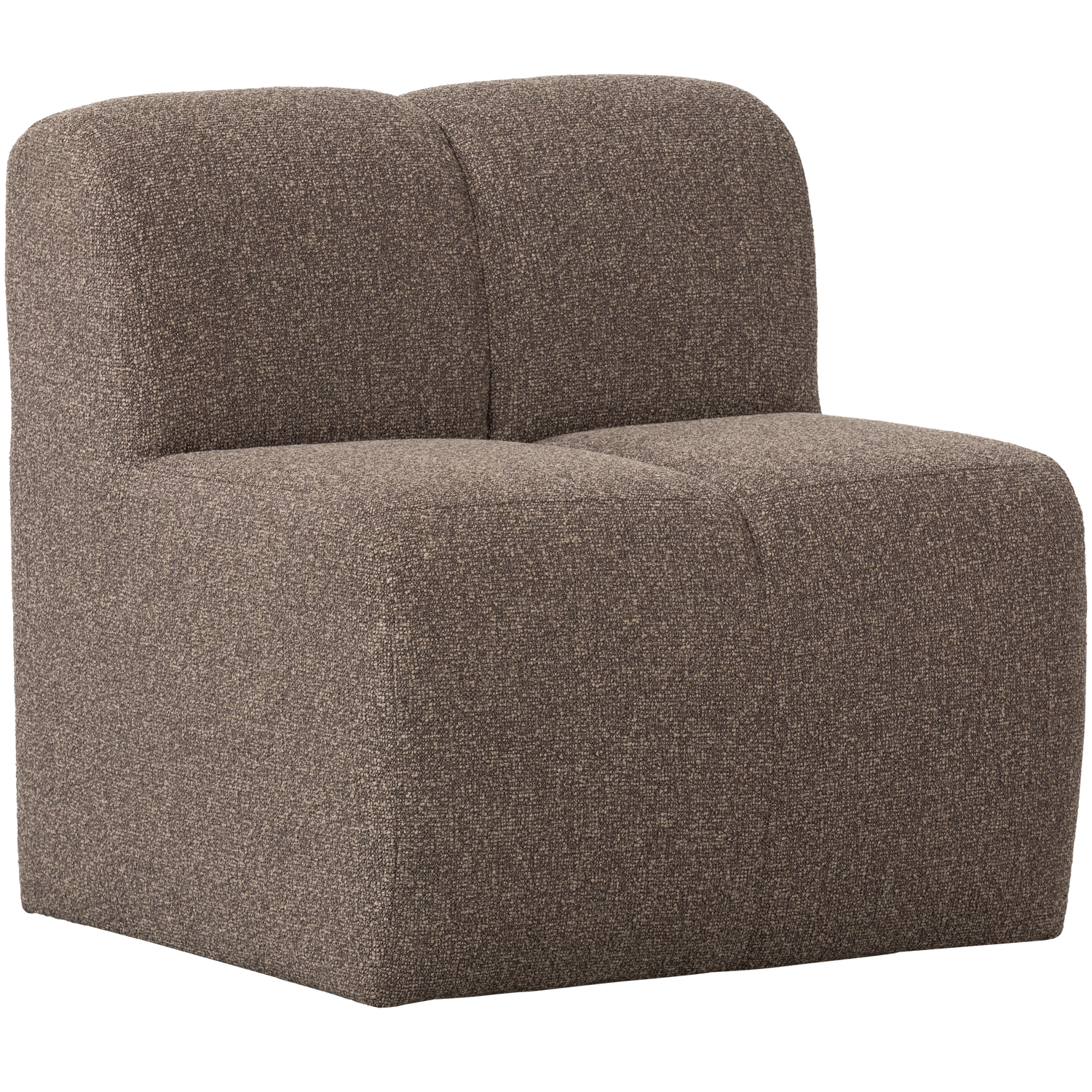 Esszimmerbank Eckbank MOJO 84 cm Element Bouclé braun melange