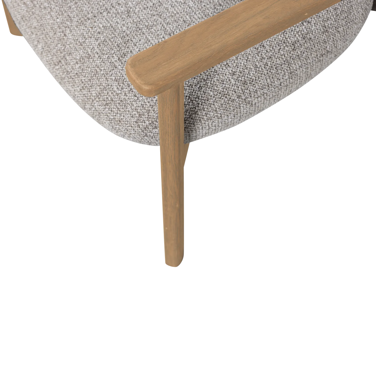 Sessel UDAR Eichenholzgestell Webstoff natur melange