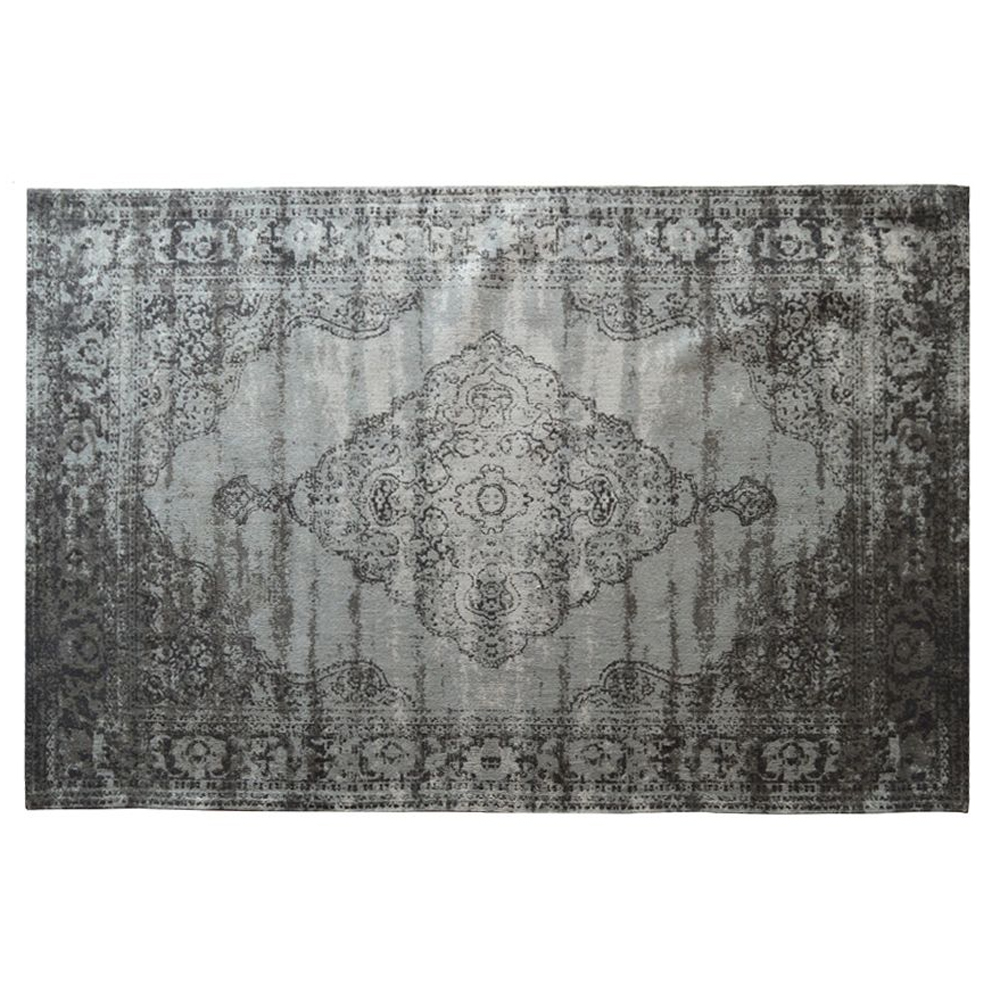 Wohnzimmer Vintage Teppich Kelly 200 x 290 cm aqua Carpet Teppiche Landhausteppich Baumwolle