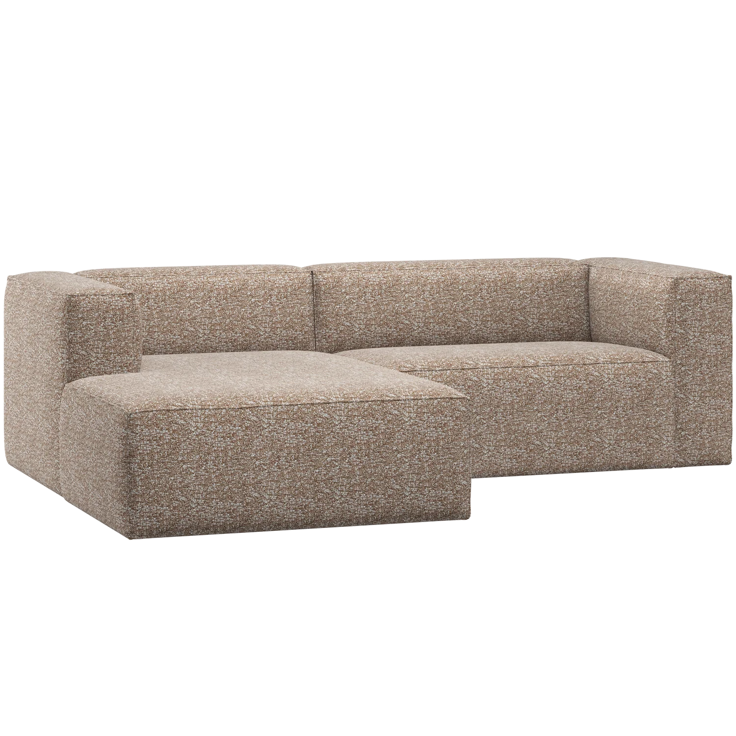 Ecksofa BEAN Melange hellbraun Longchair links