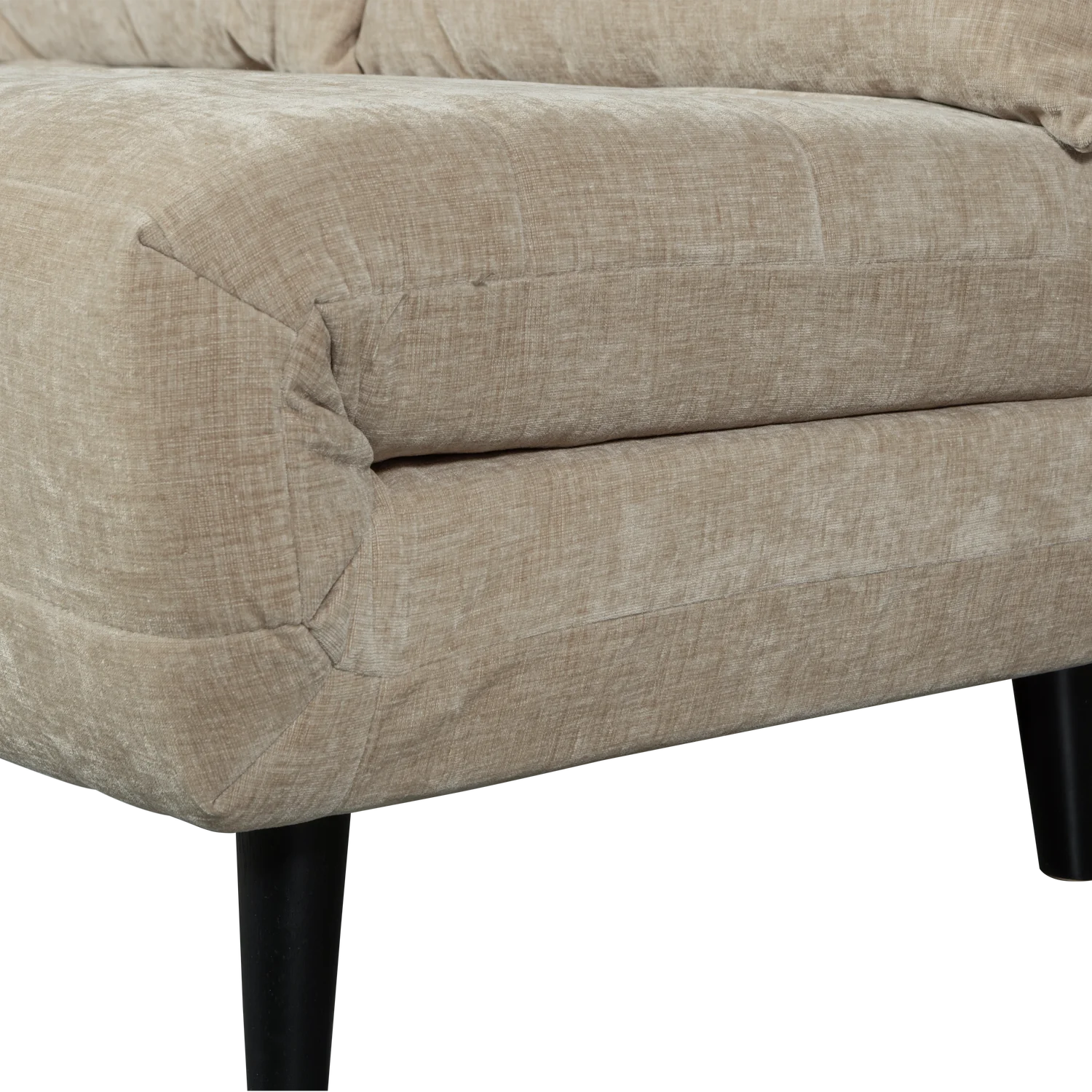 2 Sitzer Schlafsofa XEM B 122 cm ausklappbar Velvet natur
