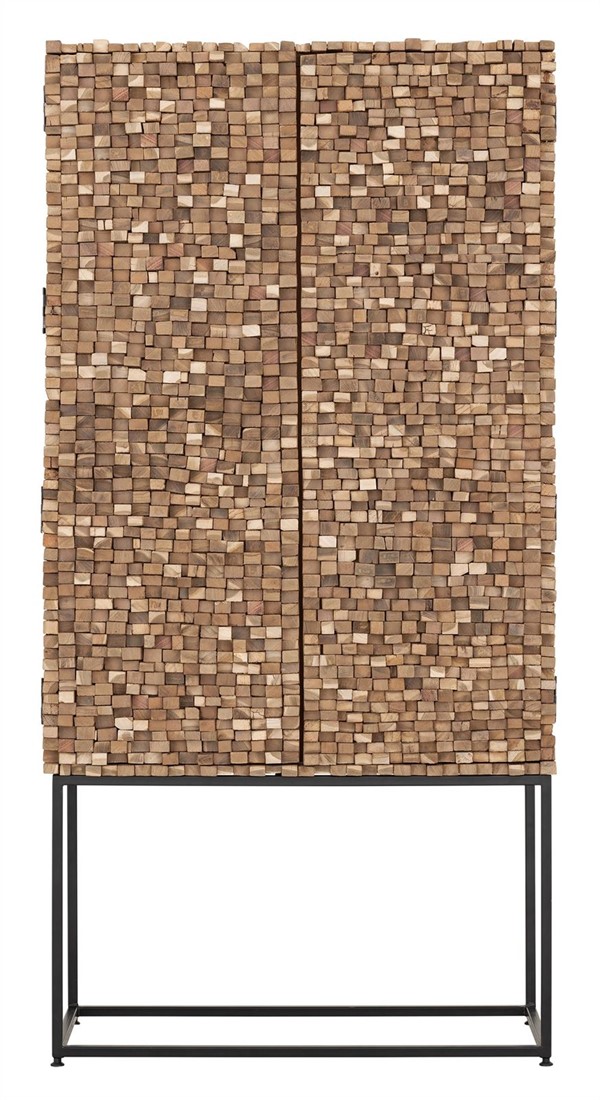 Highboard Sticks H 180 cm Teakholz Schrank