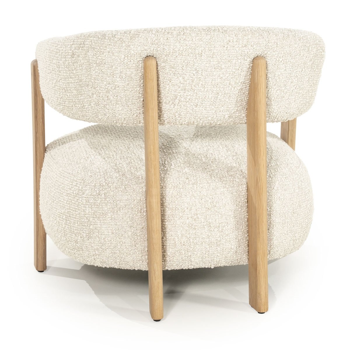 Sessel Lola Eichenholz Stoff beige Hush Relaxsessel Fernsehsessel