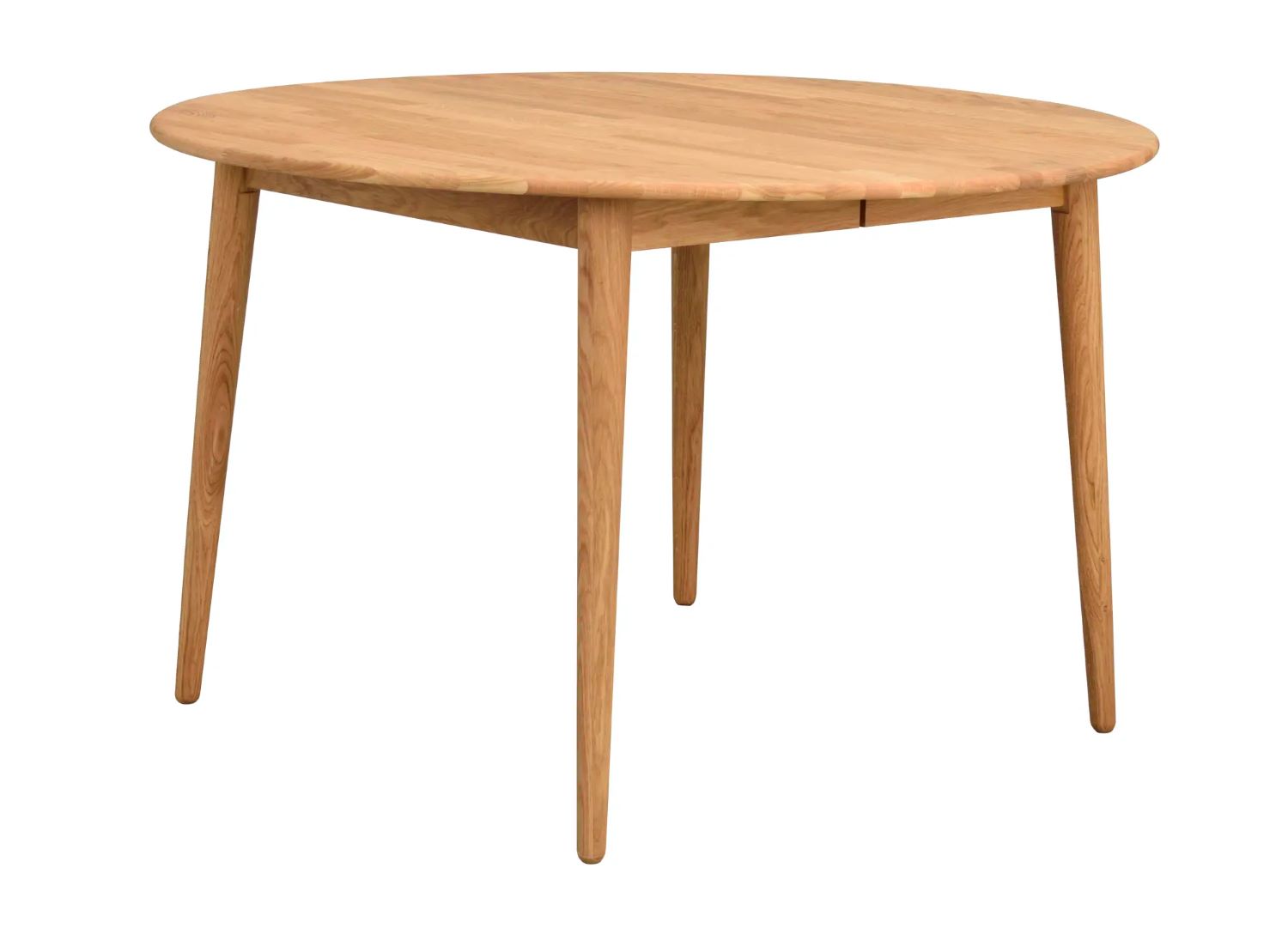 Esstisch NYLOR ausziehbar Eiche massiv natur rund 120 cm