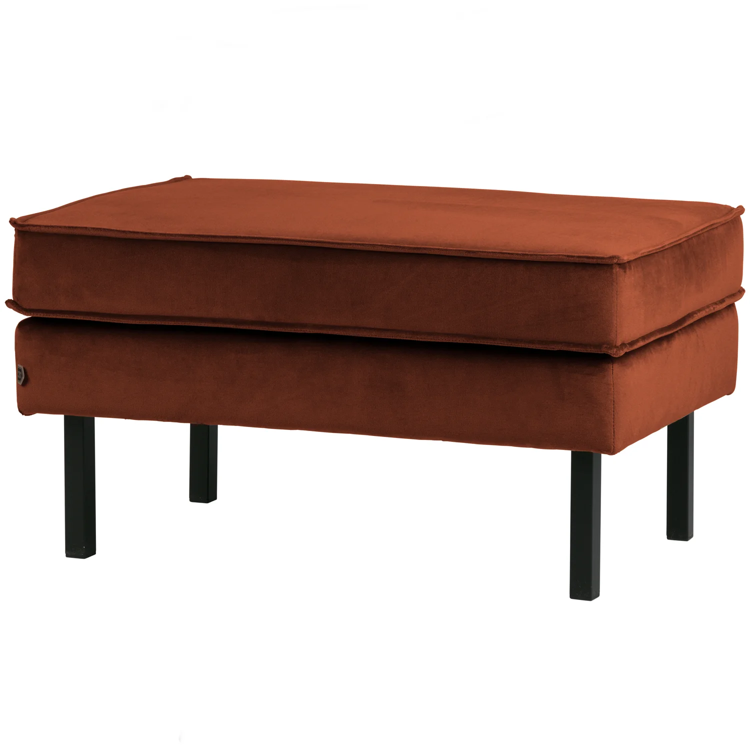 Hocker Fußhocker RODEO Samt Velvet rost