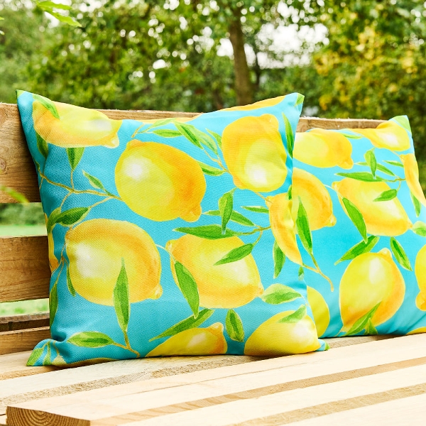 2´er Set Outdoor Kissen LEMON 45 x 45 cm Outdoorkissen   