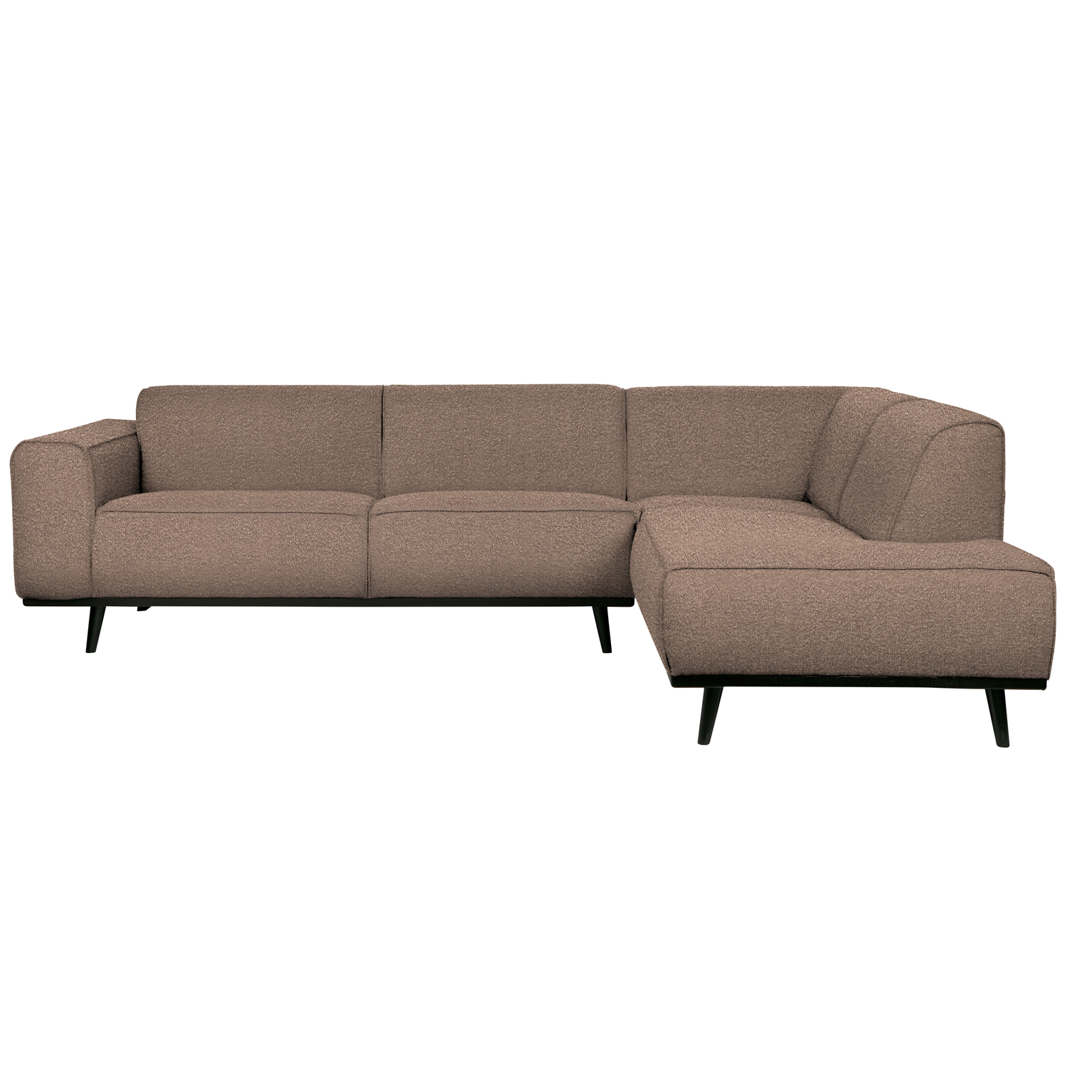 Ecksofa Statement Bouclé nougat Longchair rechts