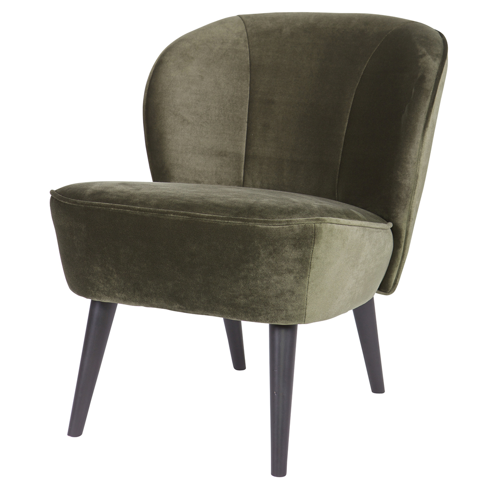 woood Sessel SARA Samt grün