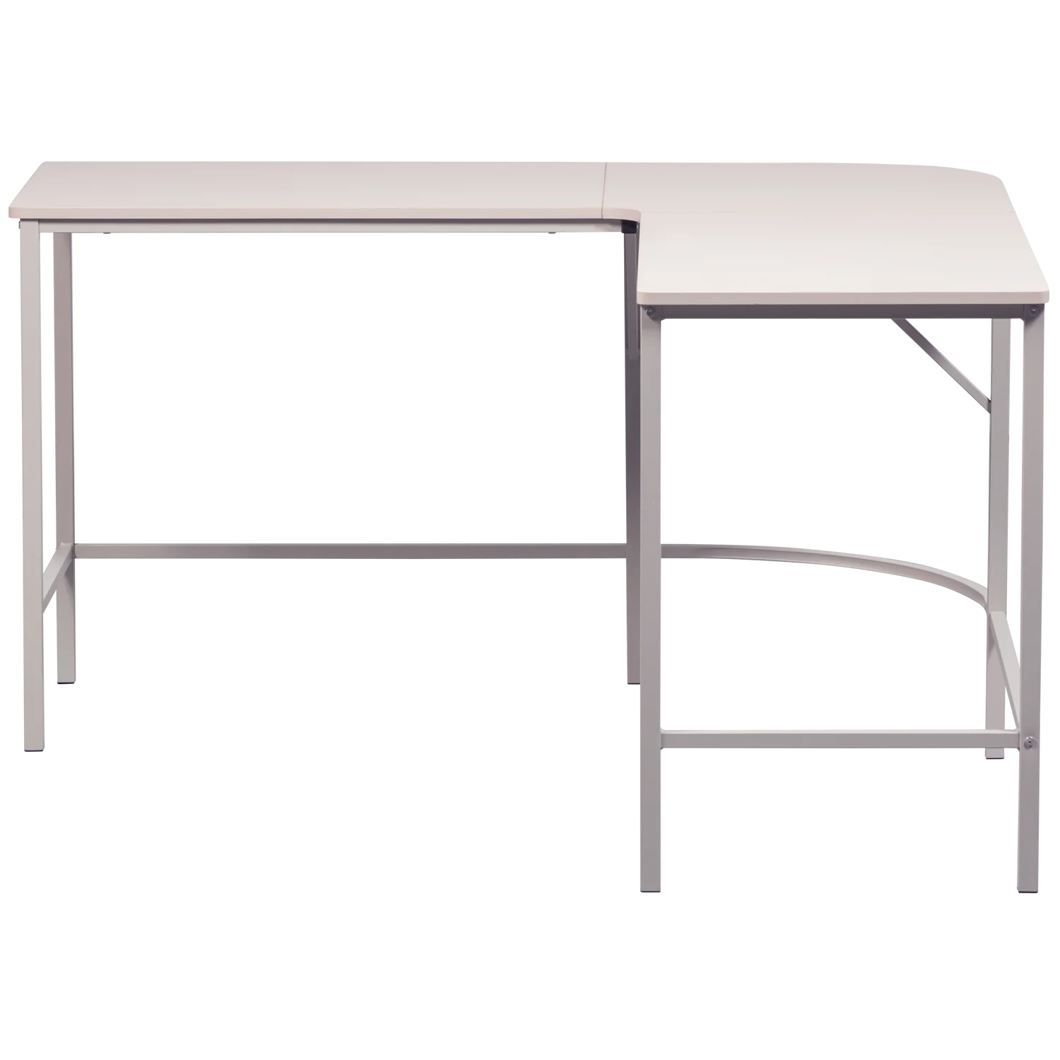 Eckschreibtisch MIKE 135 x 135 cm MDF Metall staubgrau