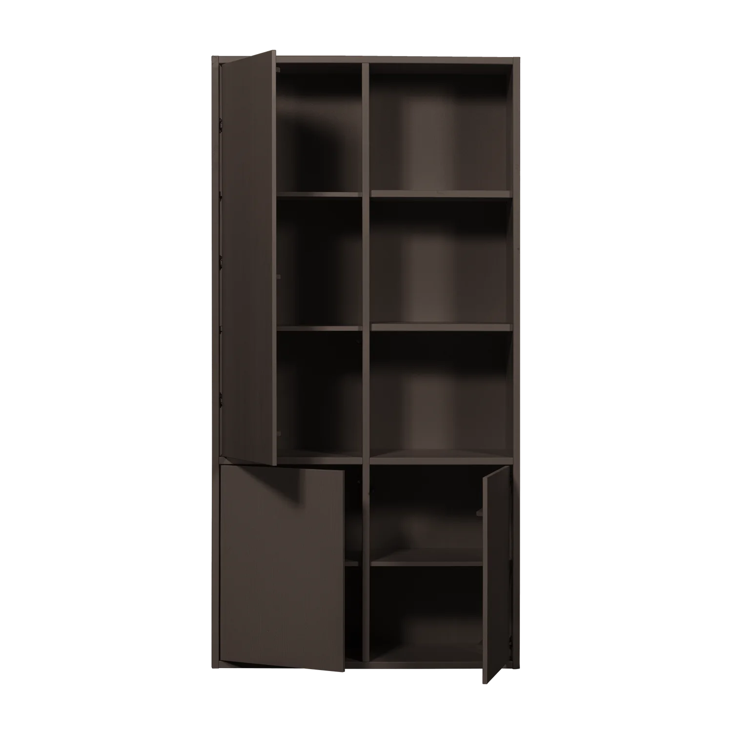 Kleiderschrank MEREL B 100 cm 3-türig Kiefernholz mittelbraun  