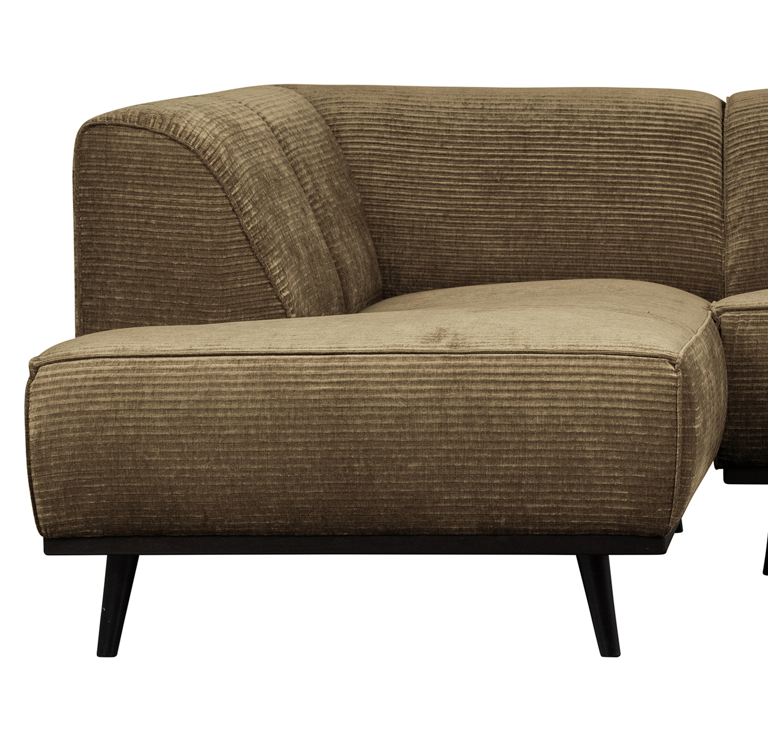 Ecksofa Statement Rib Cord rock Chaiselongue links