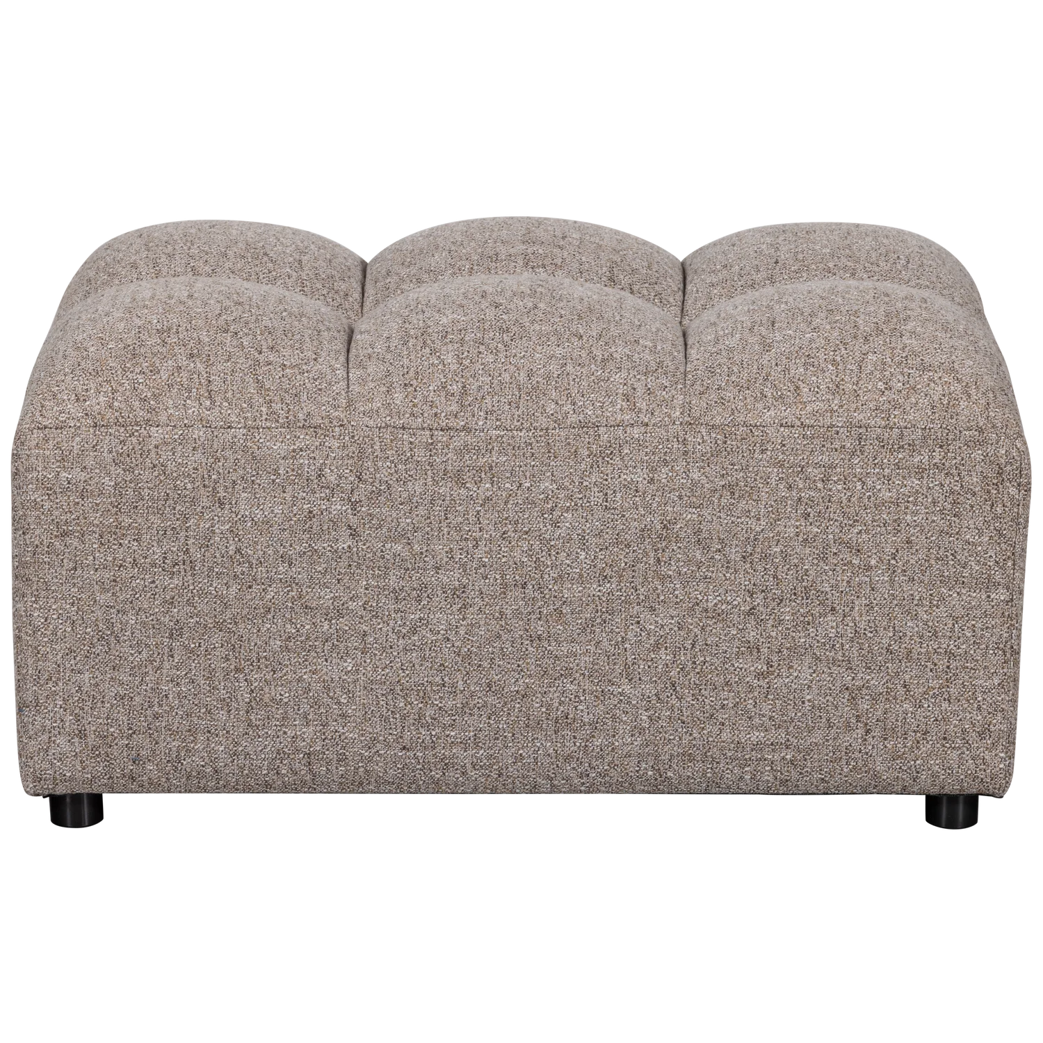 Pouf ALLURE 100 x 70 cm Hocker Sitzhocker Webstoff dunkelbraun melange