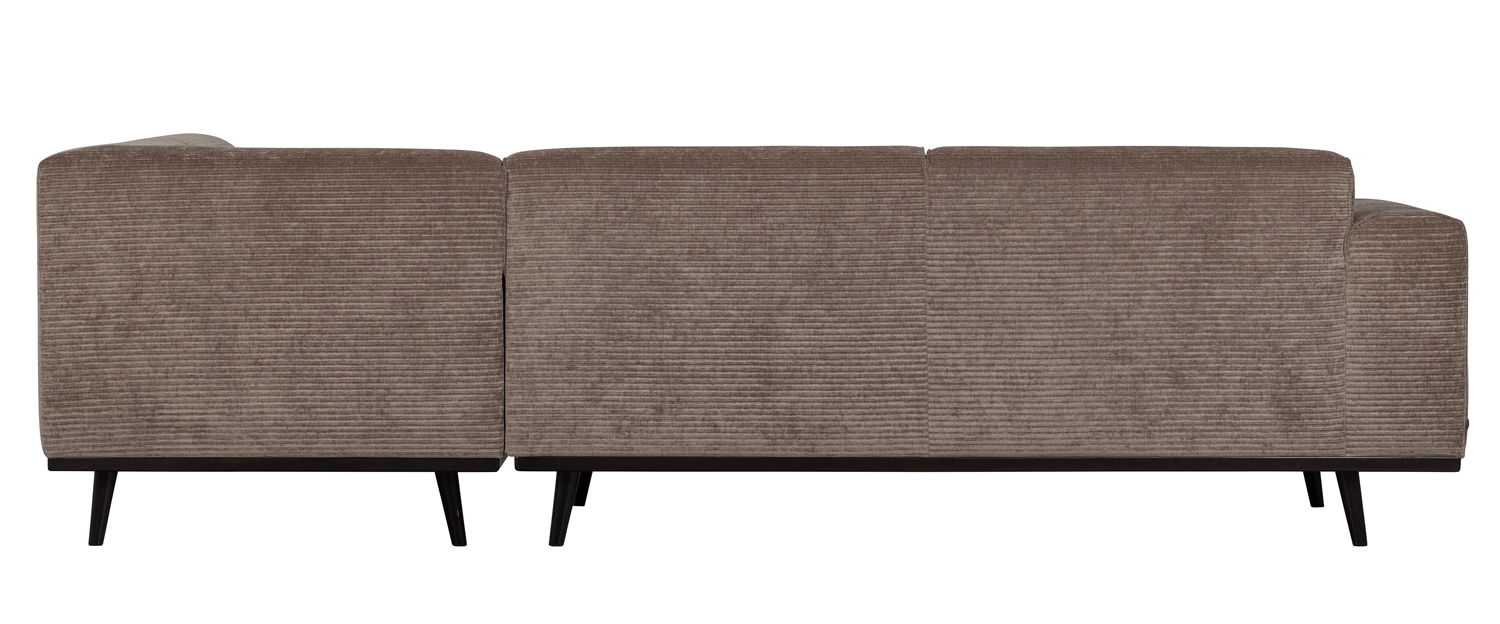 Ecksofa Statement Rib Cord taupe Chaiselongue rechts