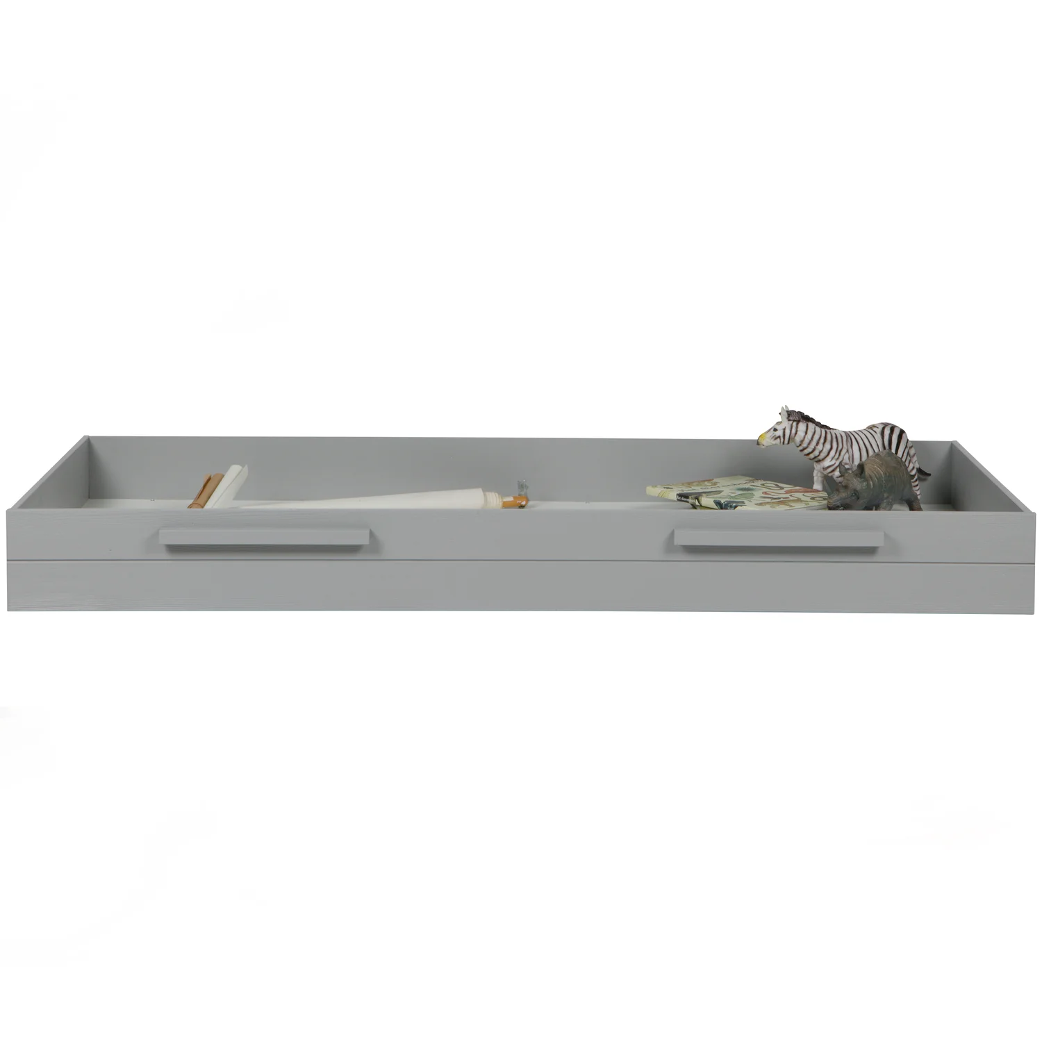 Kinderbett Einzelbett DENNIS 200 x 90 cm Kiefer Massivholz betongrau Bett