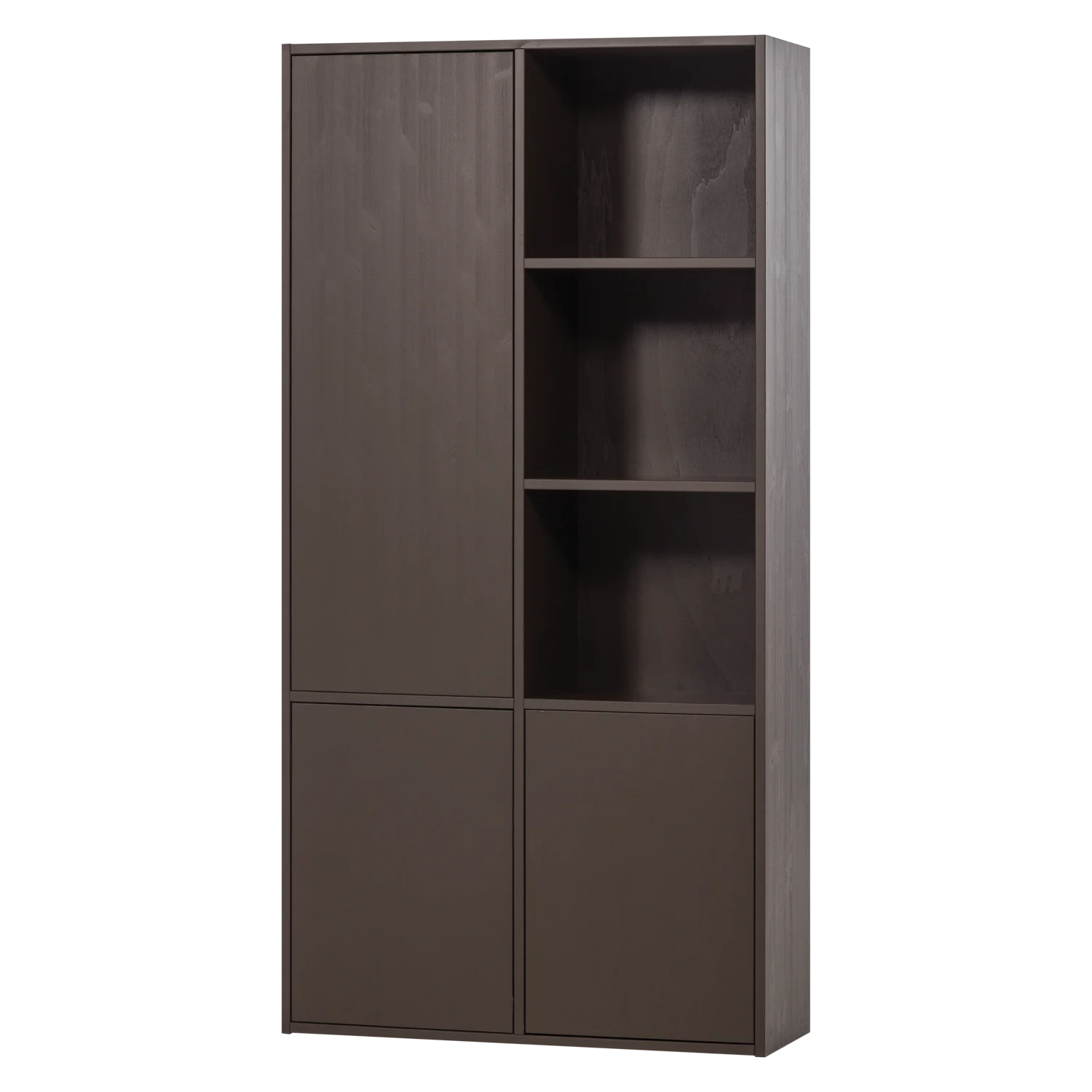 Schrank MEGGY links geschlossen 108 cm Holzschrank Kiefer Massiv mittelbraun