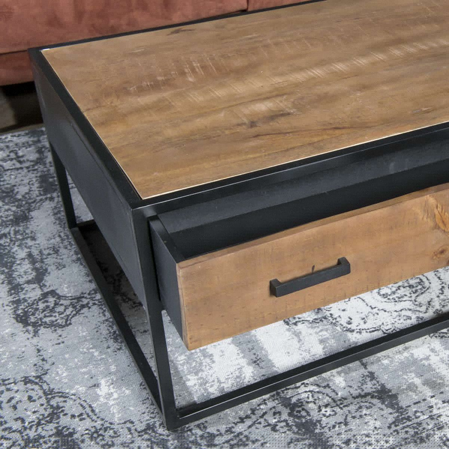 Couchtisch Sturdy mit Schubladen 120 x 70 cm Mango Holz