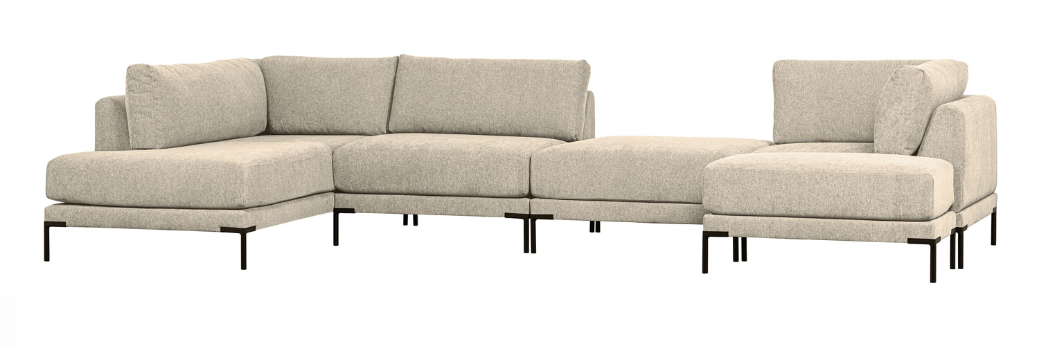 vtwonen Lounge Element links Couple Webstoff sandfarben