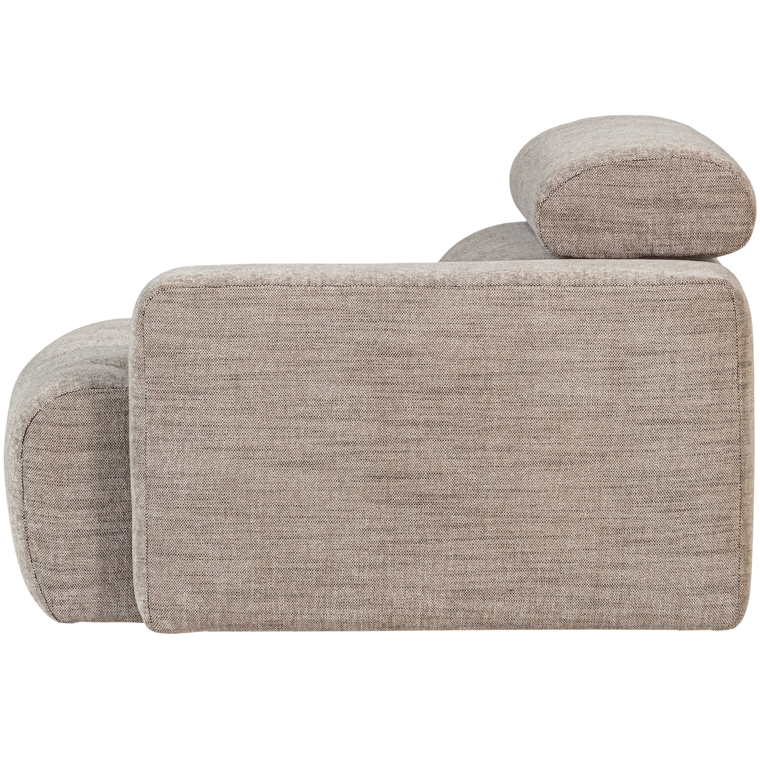 Sofaelement NOVI mit Armlehne rechts Element Webstoff natur melange