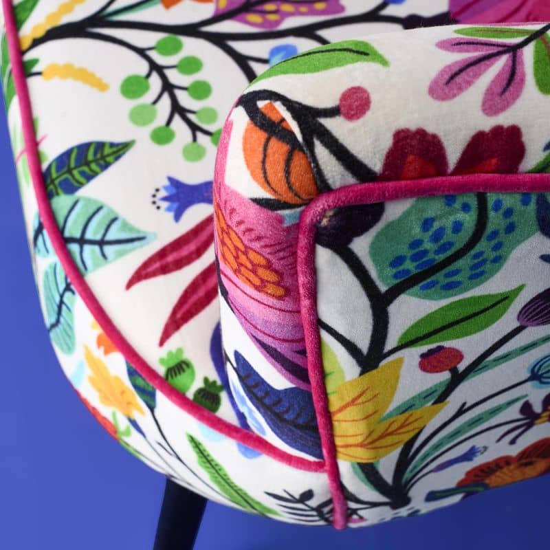 Sessel FLOWER Samt Samtsessel bunt floral