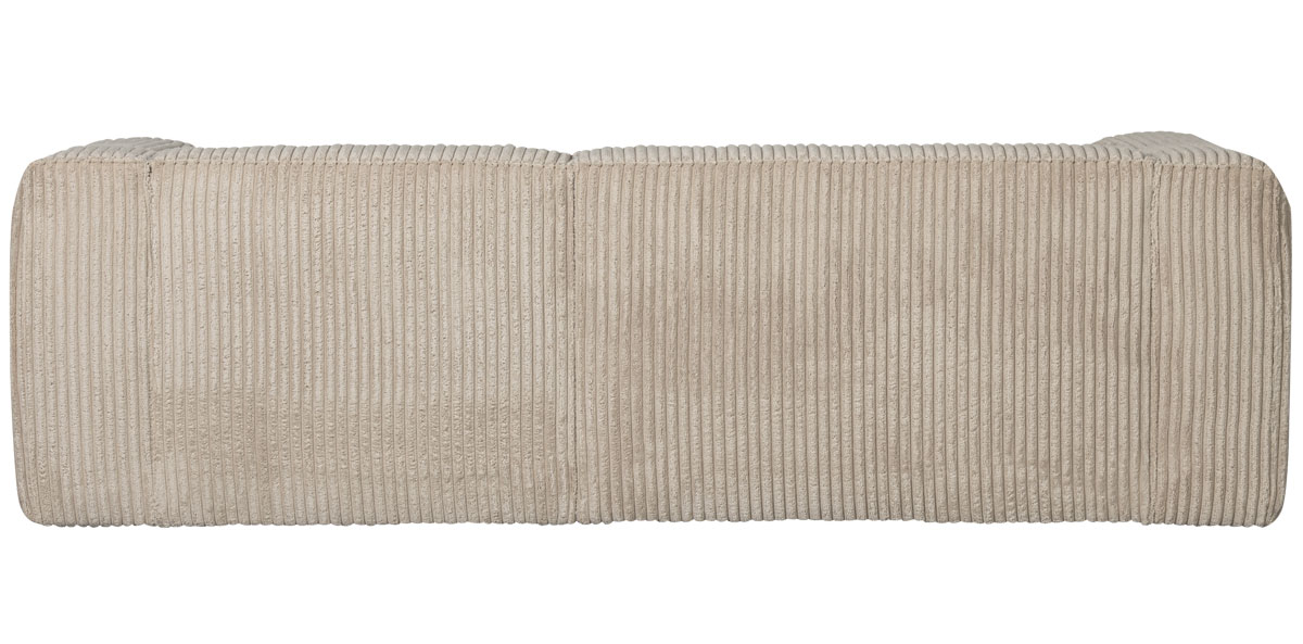 Ecksofa BEAN Ribcord Travertin Longchair rechts