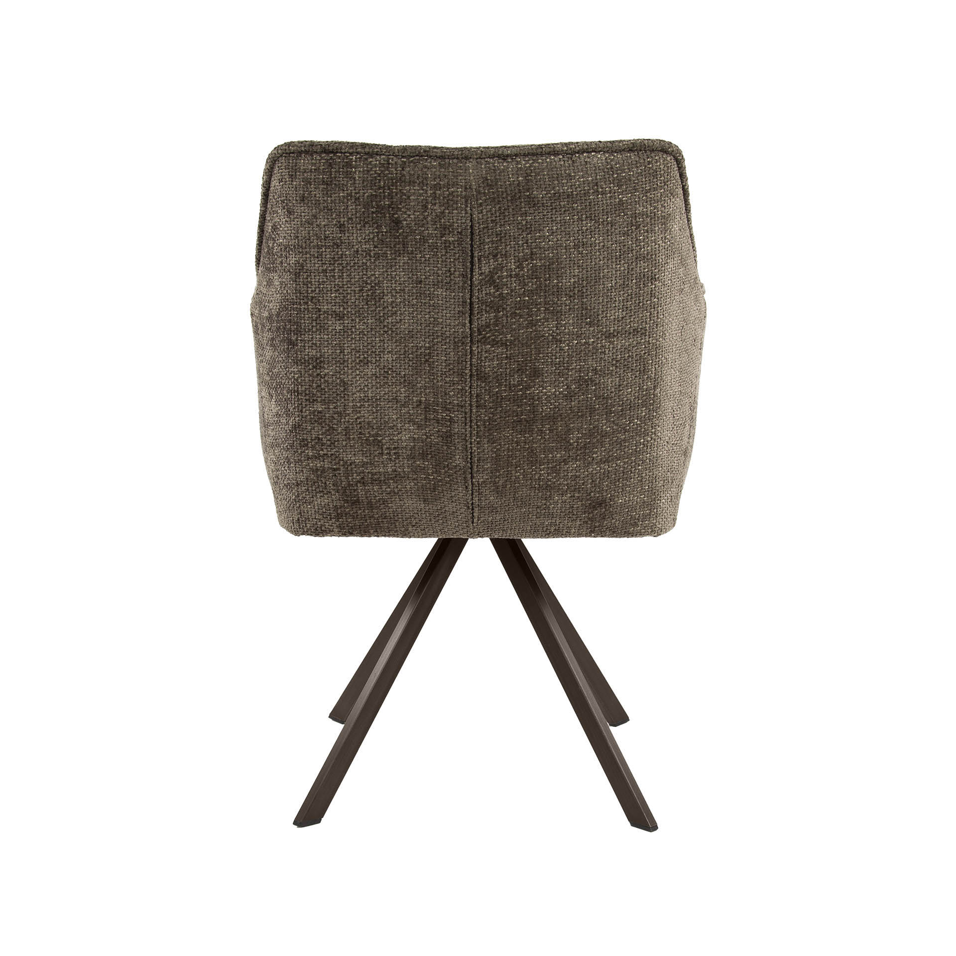 2er Set Armlehnstuhl Fino weiches CHENILLE taupe drehbar