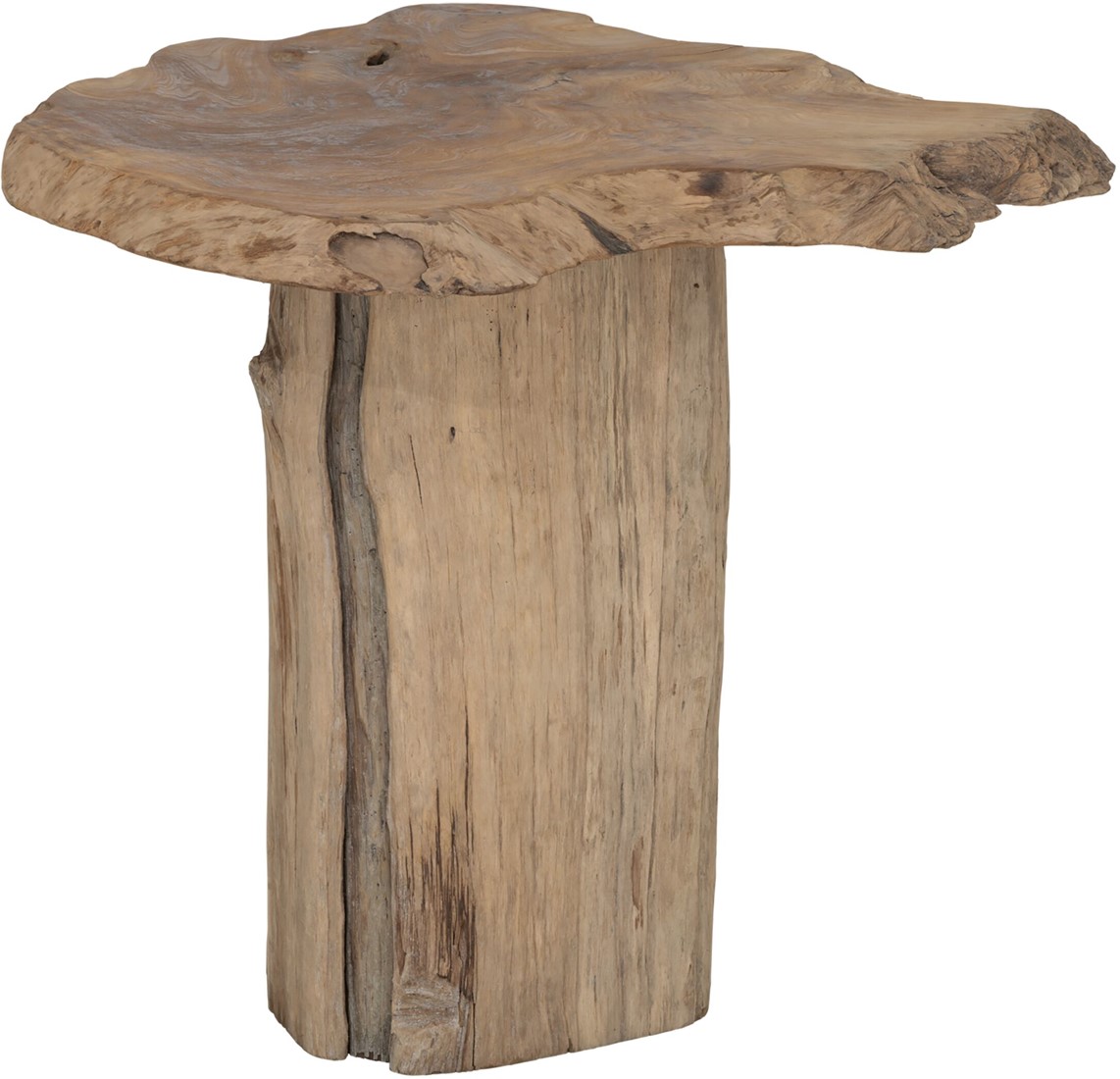 Bartisch MERAPI aus recyceltem Teakholz – Natur Unikat Outdoor