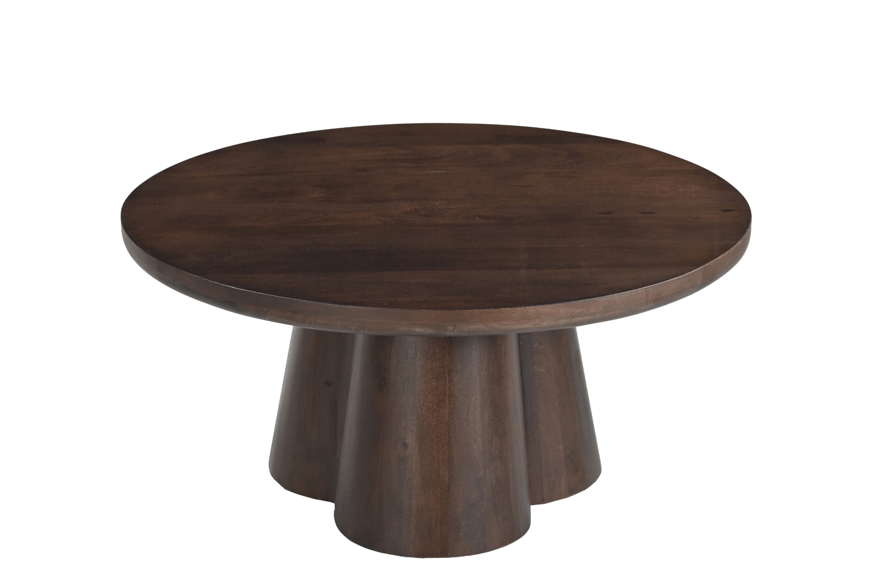 Couchtisch Clubs rund Ø 80 cm Hartholz braun