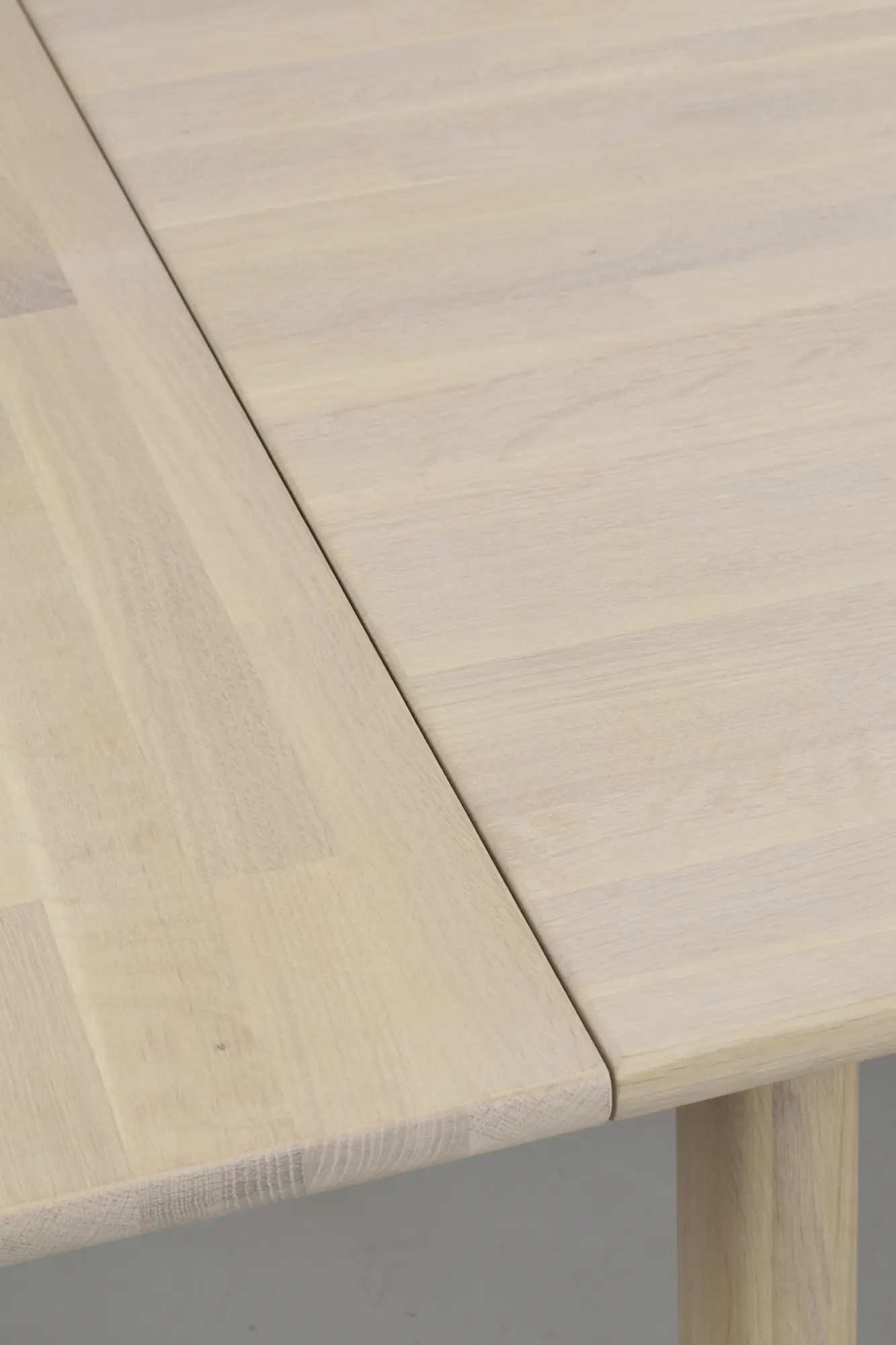 2er Set Ansteckplatten für Esstisch LAPPERON 220 x 95 Eiche auf 265 - 310 cm white wash