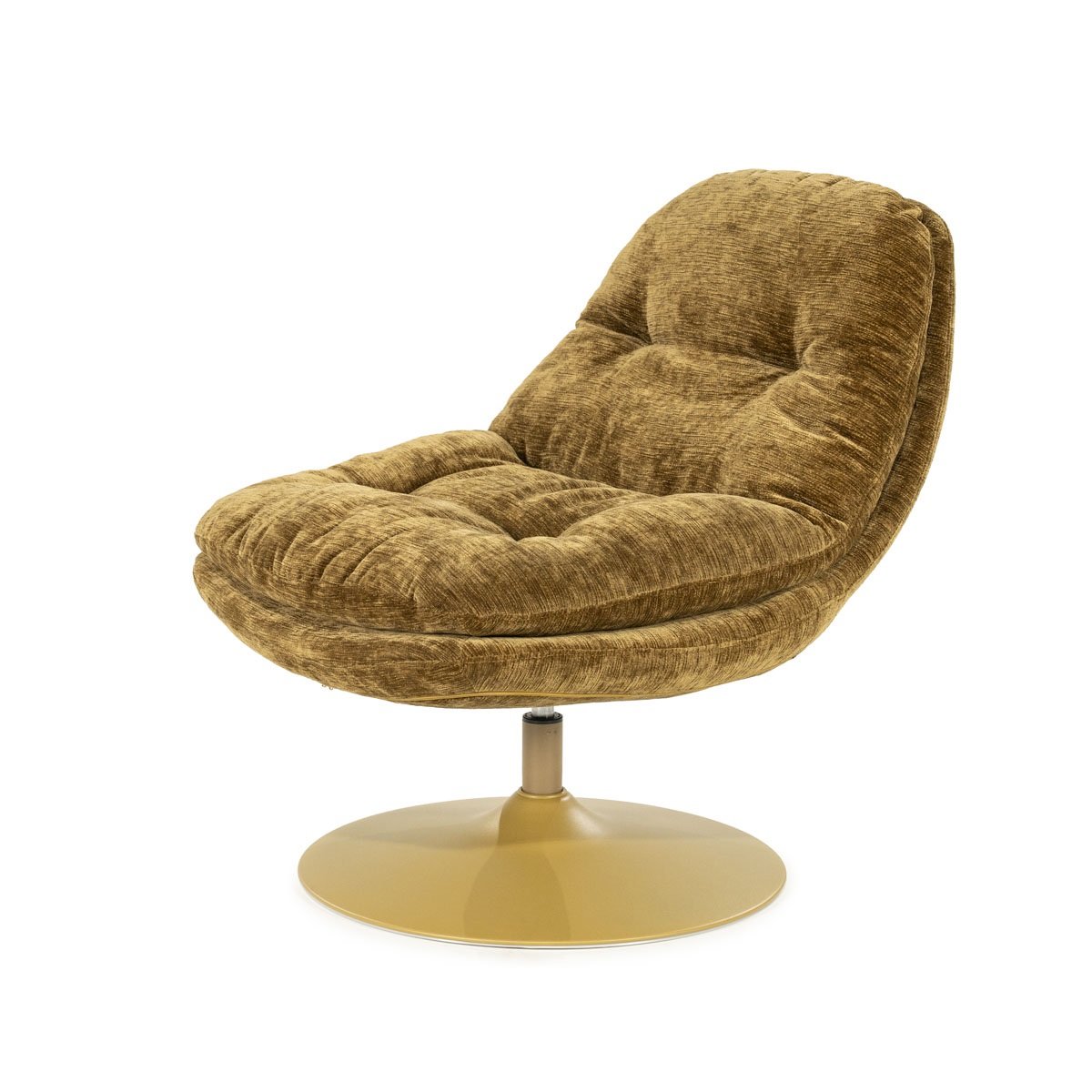 BY-BOO Drehsessel Sessel drehbar Tromba senffarben