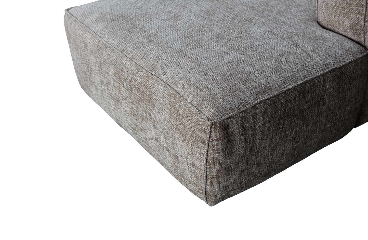 Ecksofa BEAN Melange travertin Longchair rechts