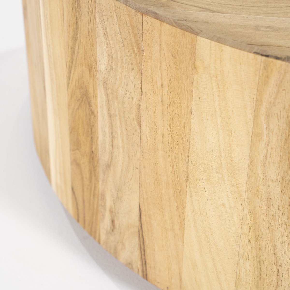 Couchtisch Zayn rund Ø 80 cm Akazie Massivholz Beistelltisch