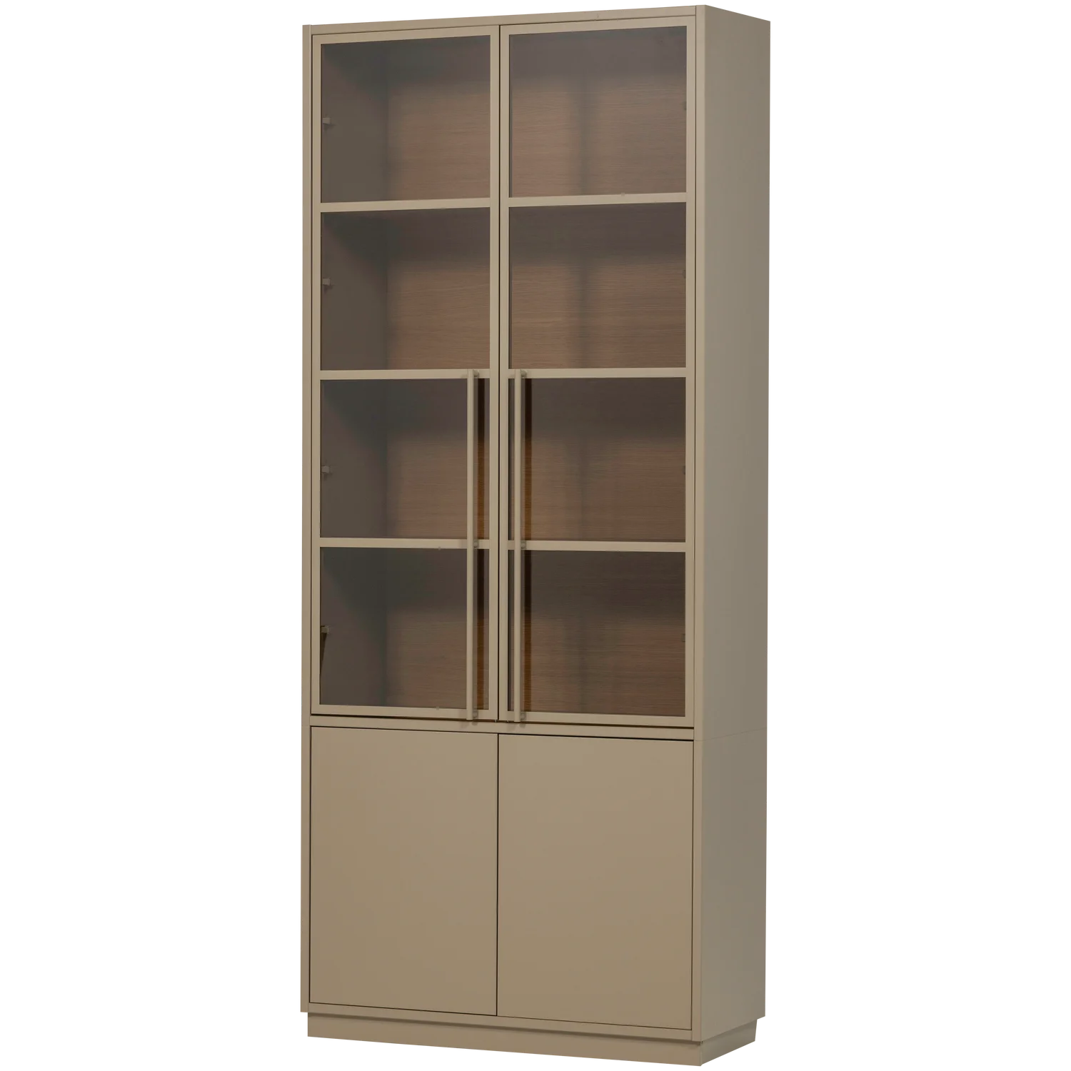 Vitrine Glasvitrine Schrank CASA 4-türig Kiefer mud  