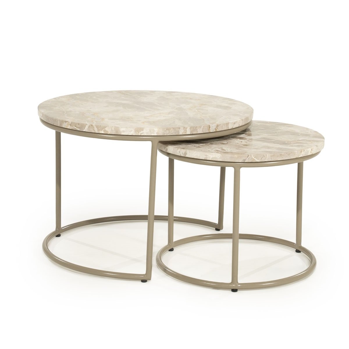 2er Set Couchtisch Alvar Marmorplatte Tischset
