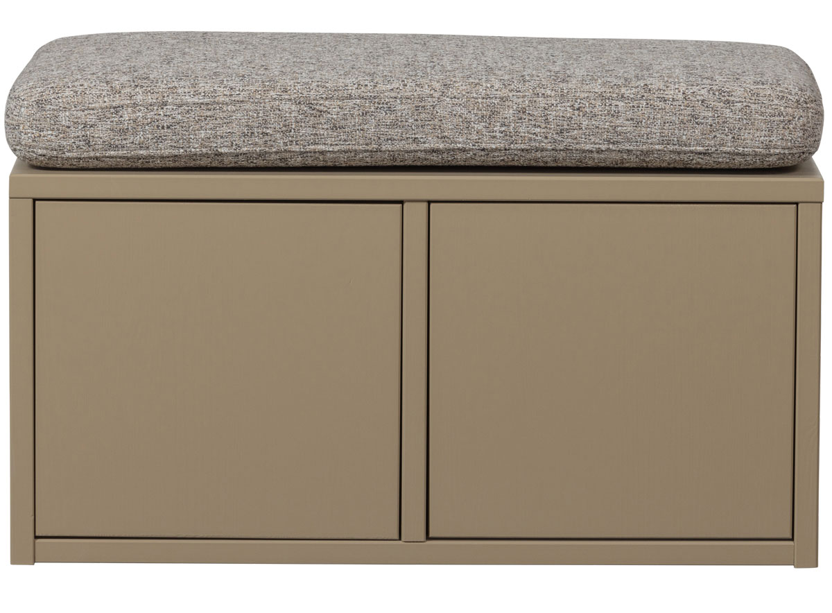 Sitzbank Bank mit Staufach und Sitzkissen TURNER 80 cm