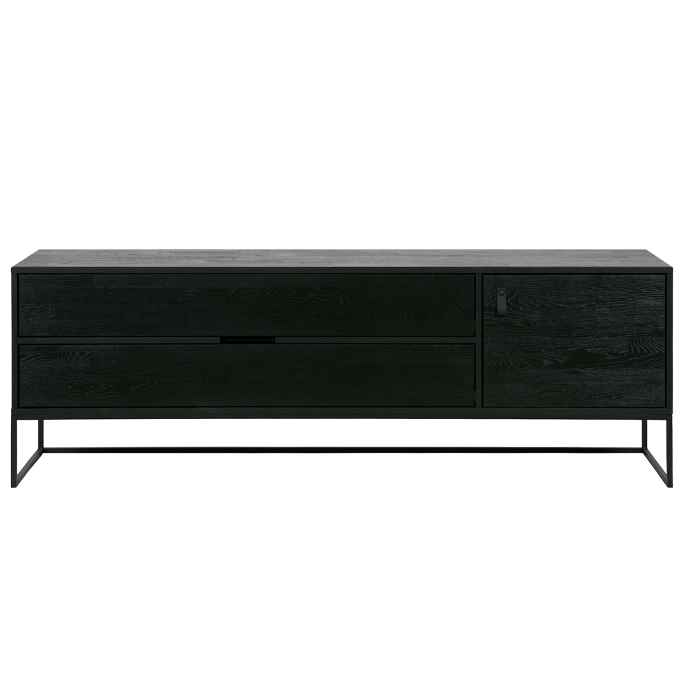 woood TV Möbel Lowboard Silas 180 cm schwarz