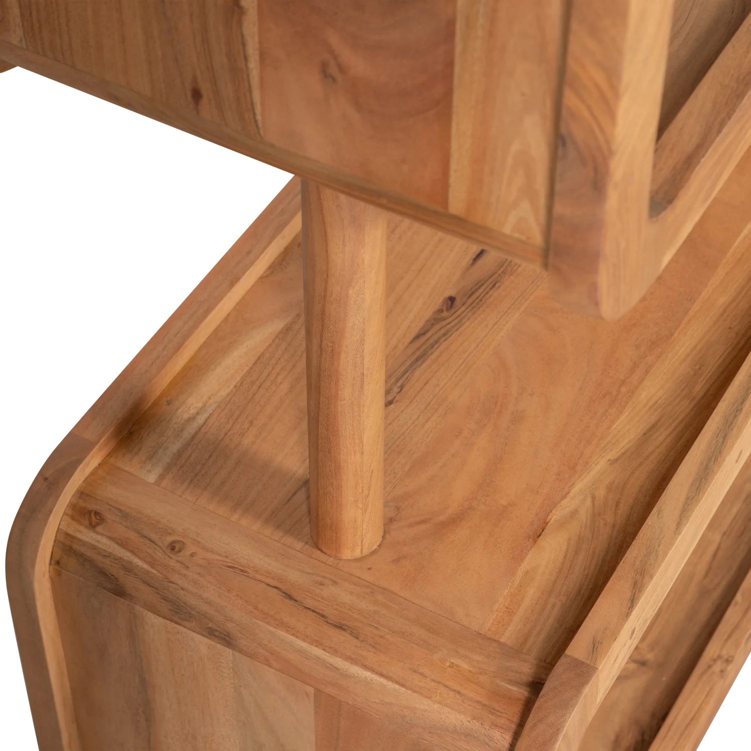 Bücherregal RATTLE H 160 cm Akazienholz natur Regal Schrank