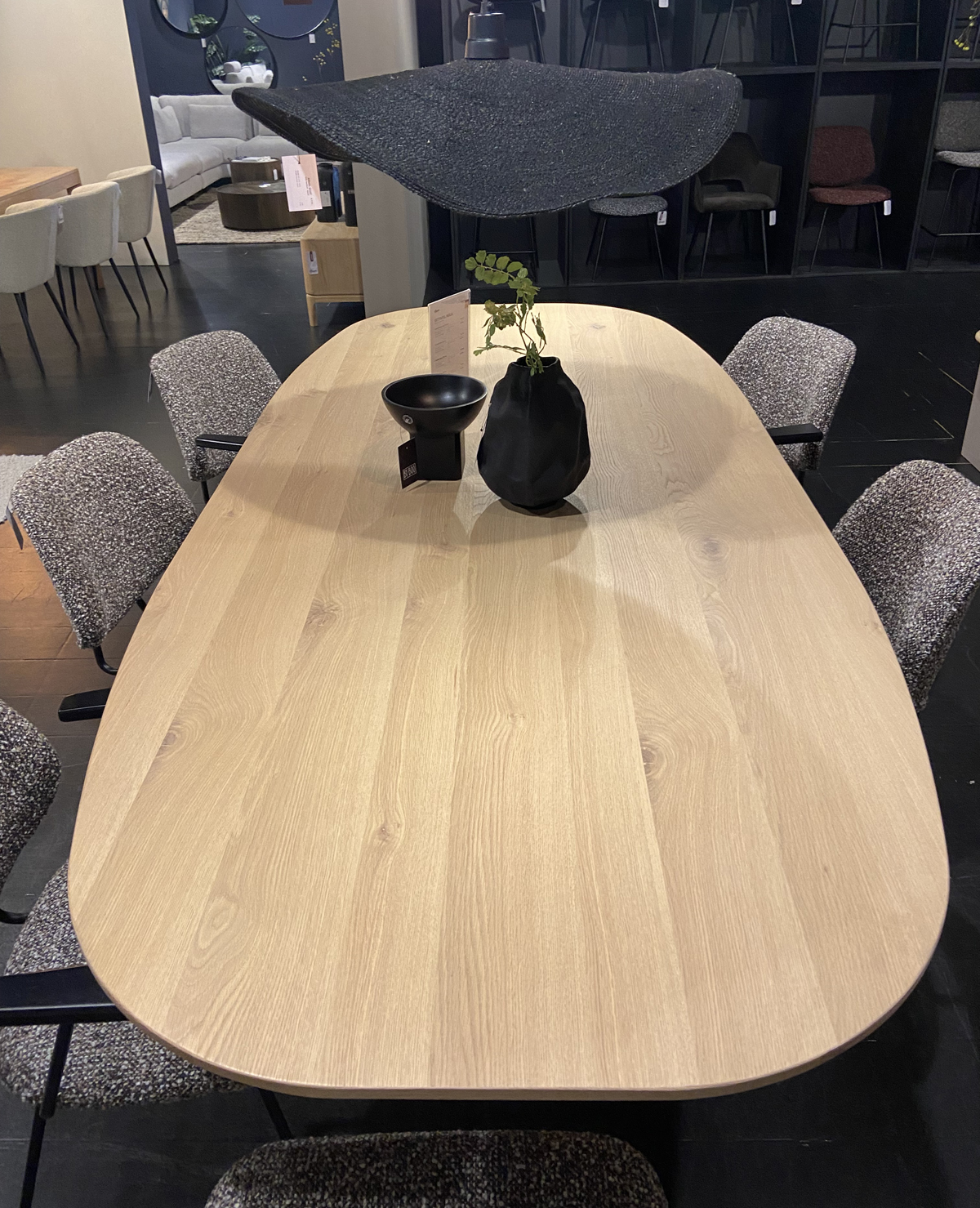 Esstisch ARON Nola 250 x 110 cm oval Eiche Holz natur
