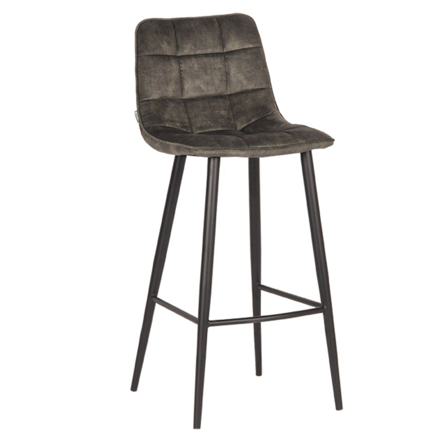 Barhocker JELLE Velours Stoff hunter SH 78 cm Barstuhl