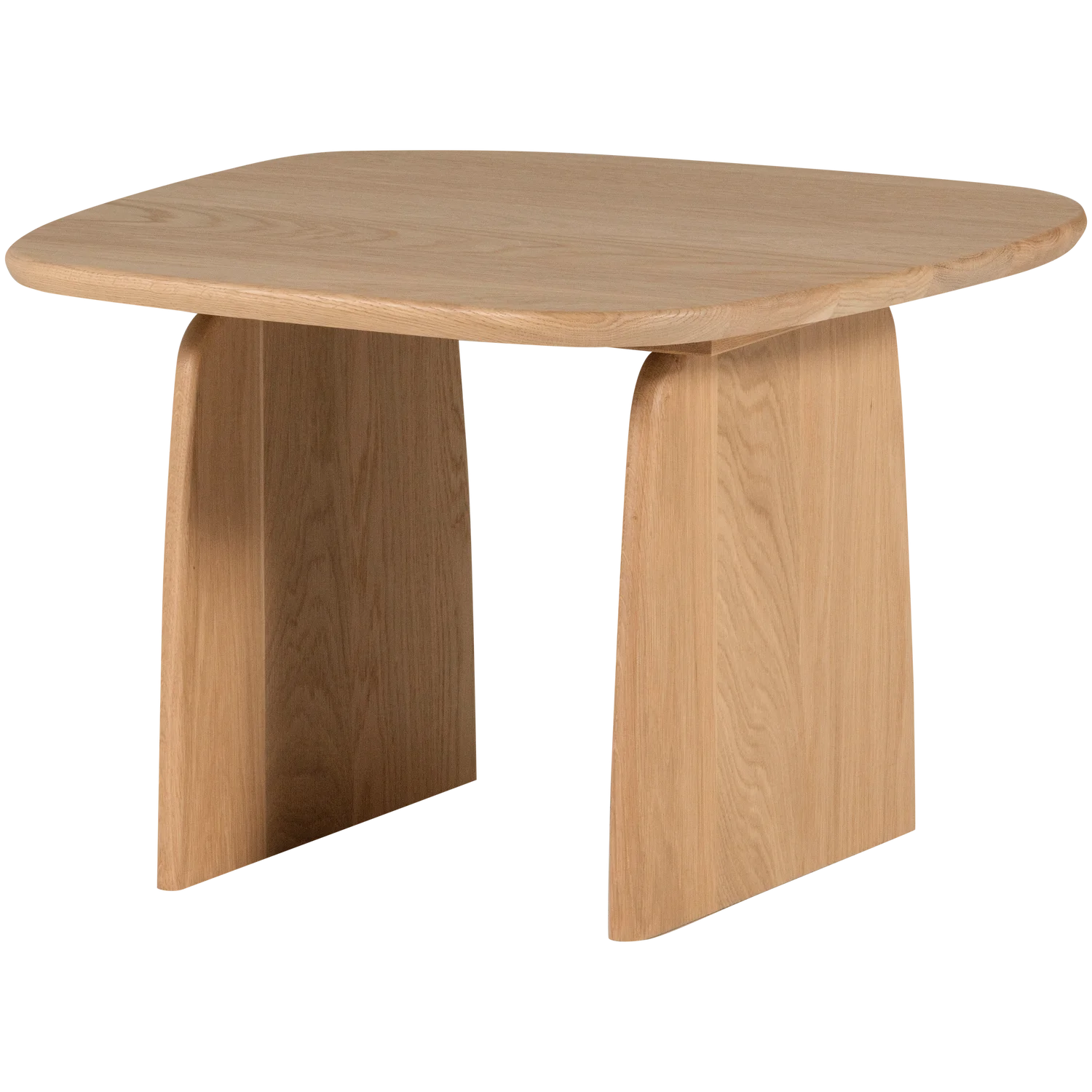 Couchtisch TABLO organisch 60 x 60 cm Eiche Massivholz 