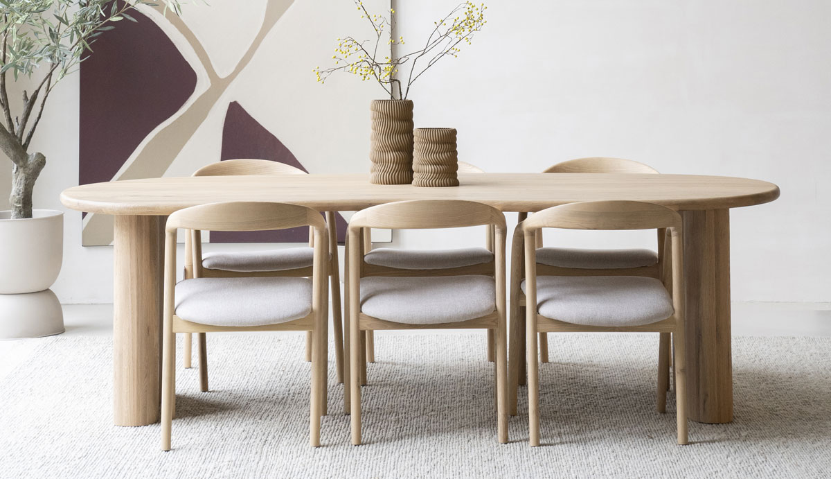 Esstisch JOSH 250 x 110 cm Eiche natur