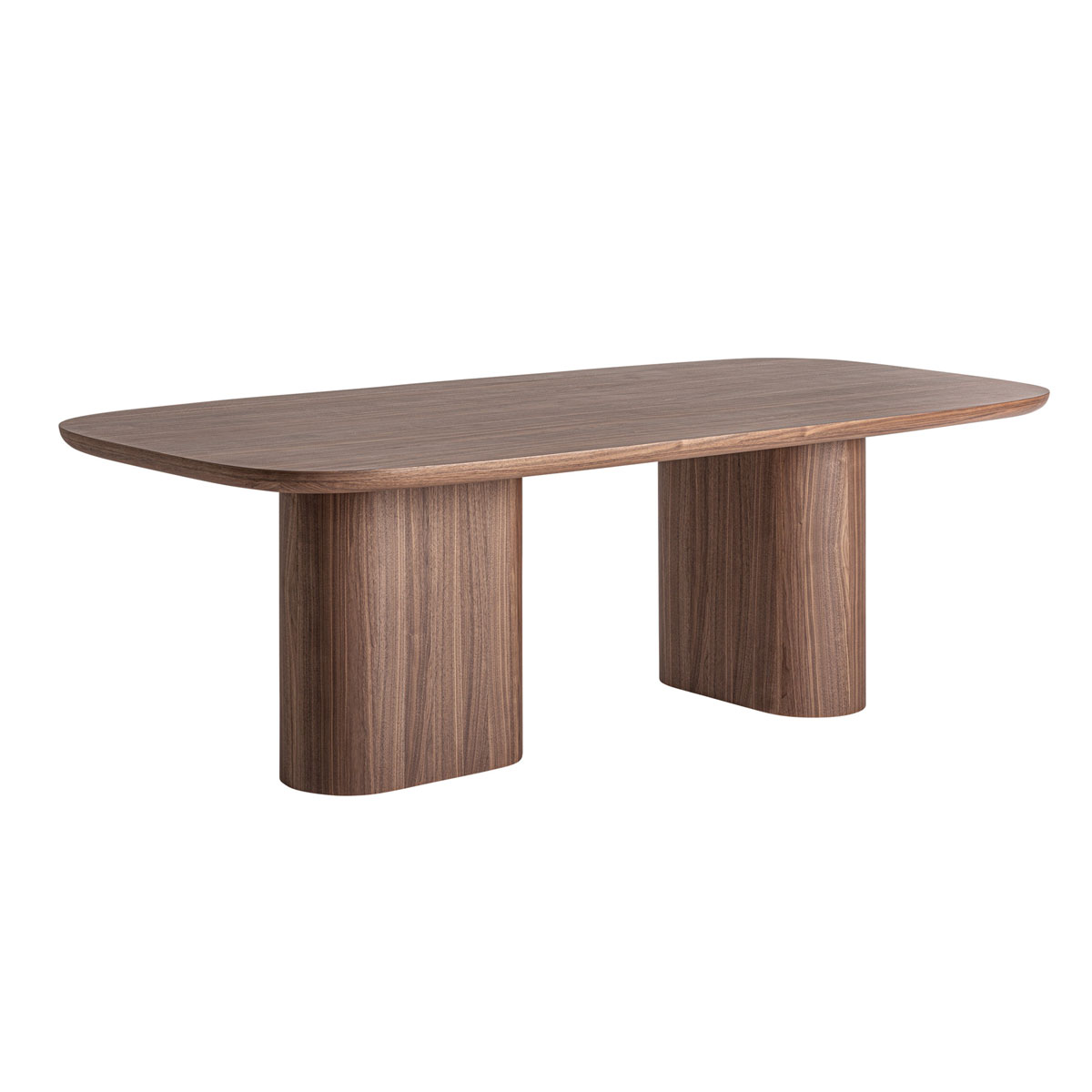 Esstisch ACIERA oval 247 x 110 cm Wallnussfurnier braun