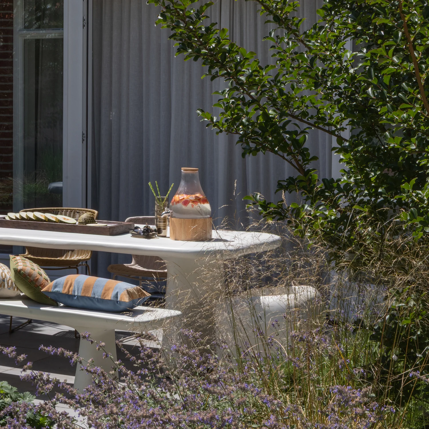 Gartentisch LOGGIA 200 x 100 cm Polymer natur