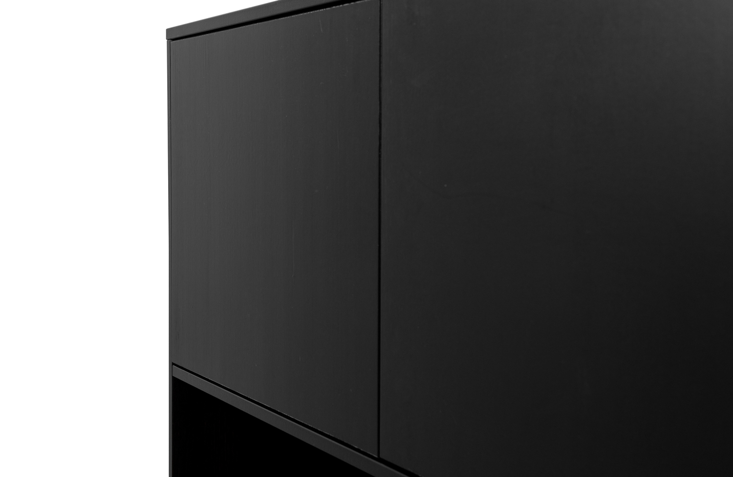 woood Schrank Finca H 165 cm Schrank Kiefer schwarz