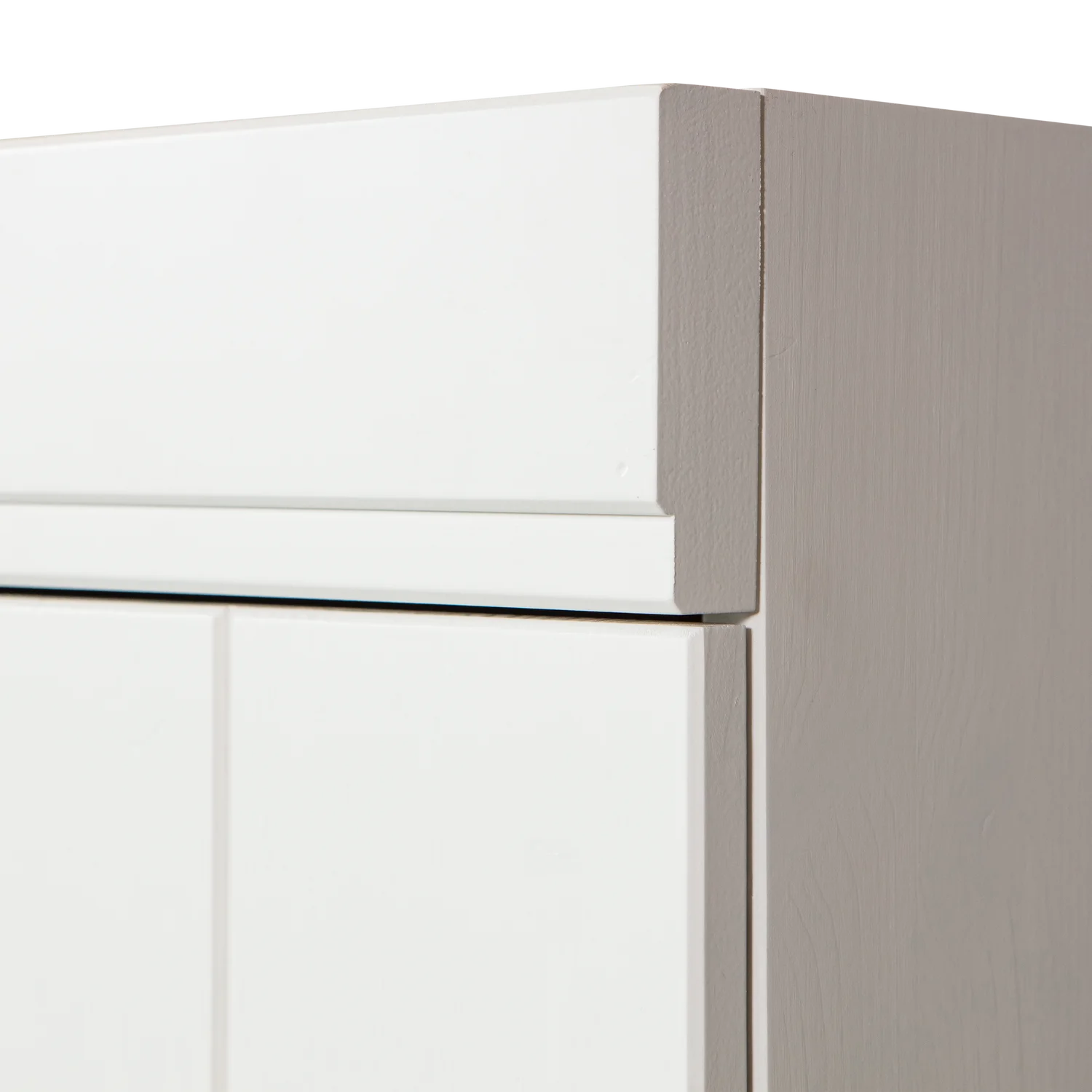 Kleiderschrank Schrank CONNECT 2-türig 77 cm Kiefer Massivholz weiß
