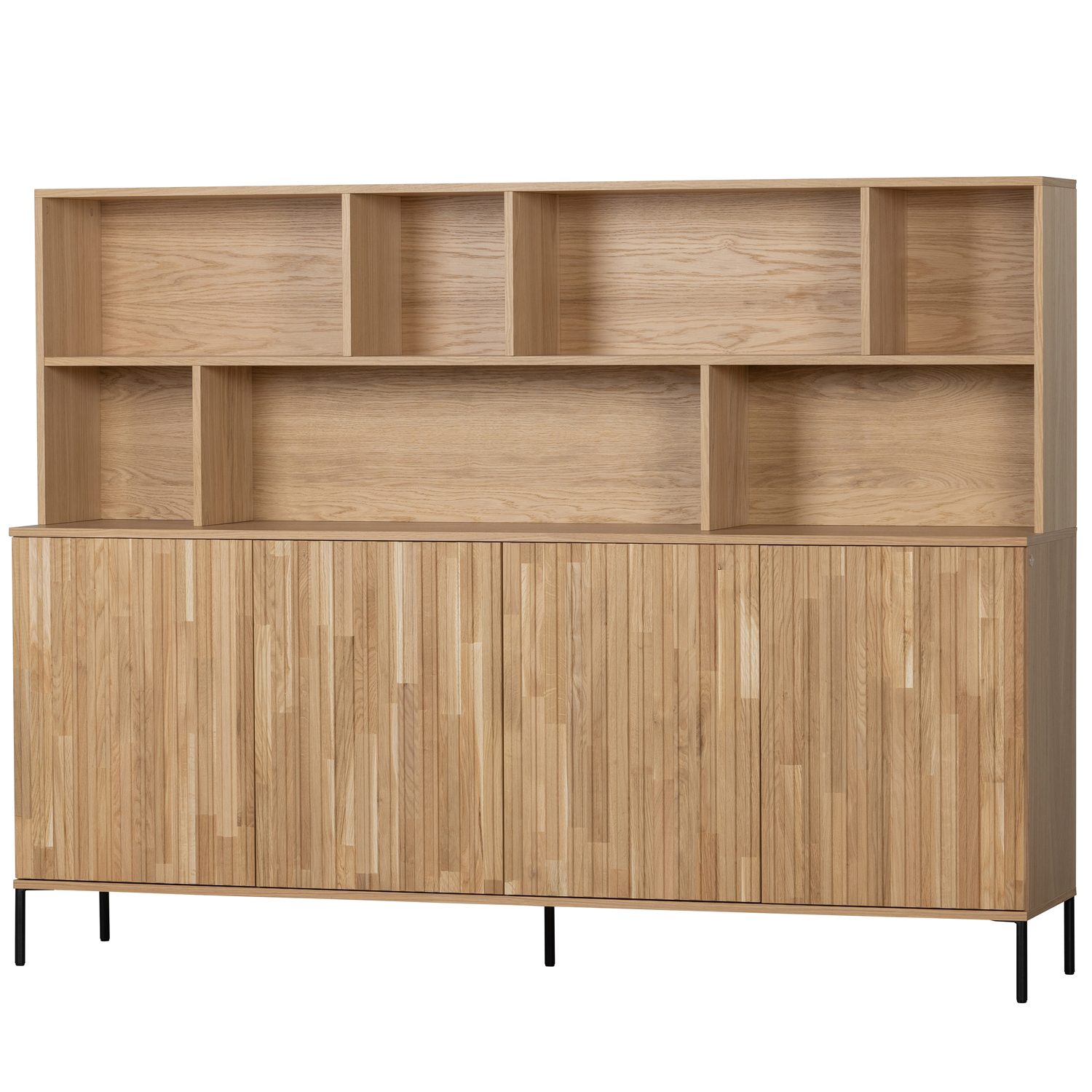 Schrank New Gravure 200 cm Eiche natur Anrichte