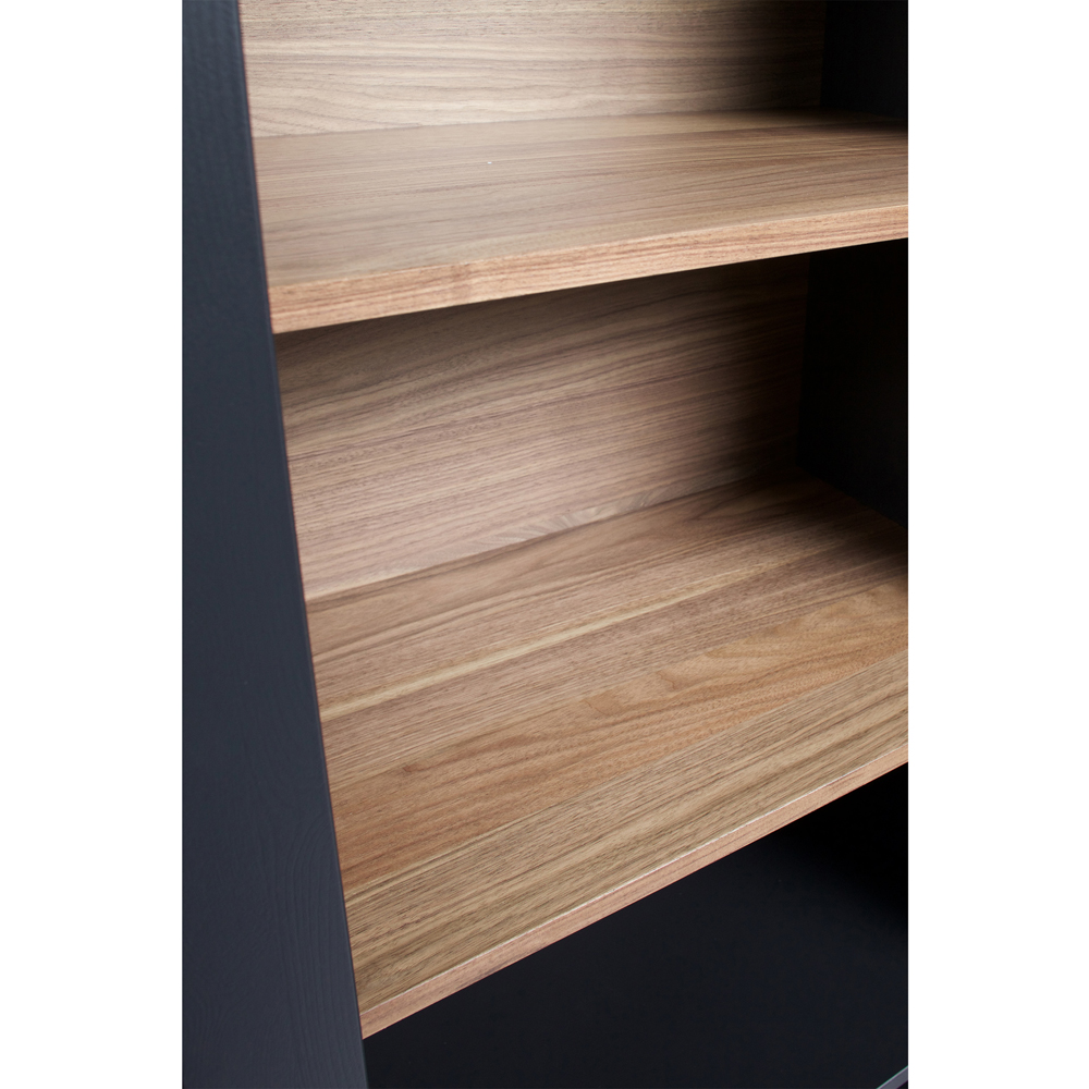 woood Vitrine Schrank James 200 cm schwarz